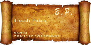Brosch Petra névjegykártya